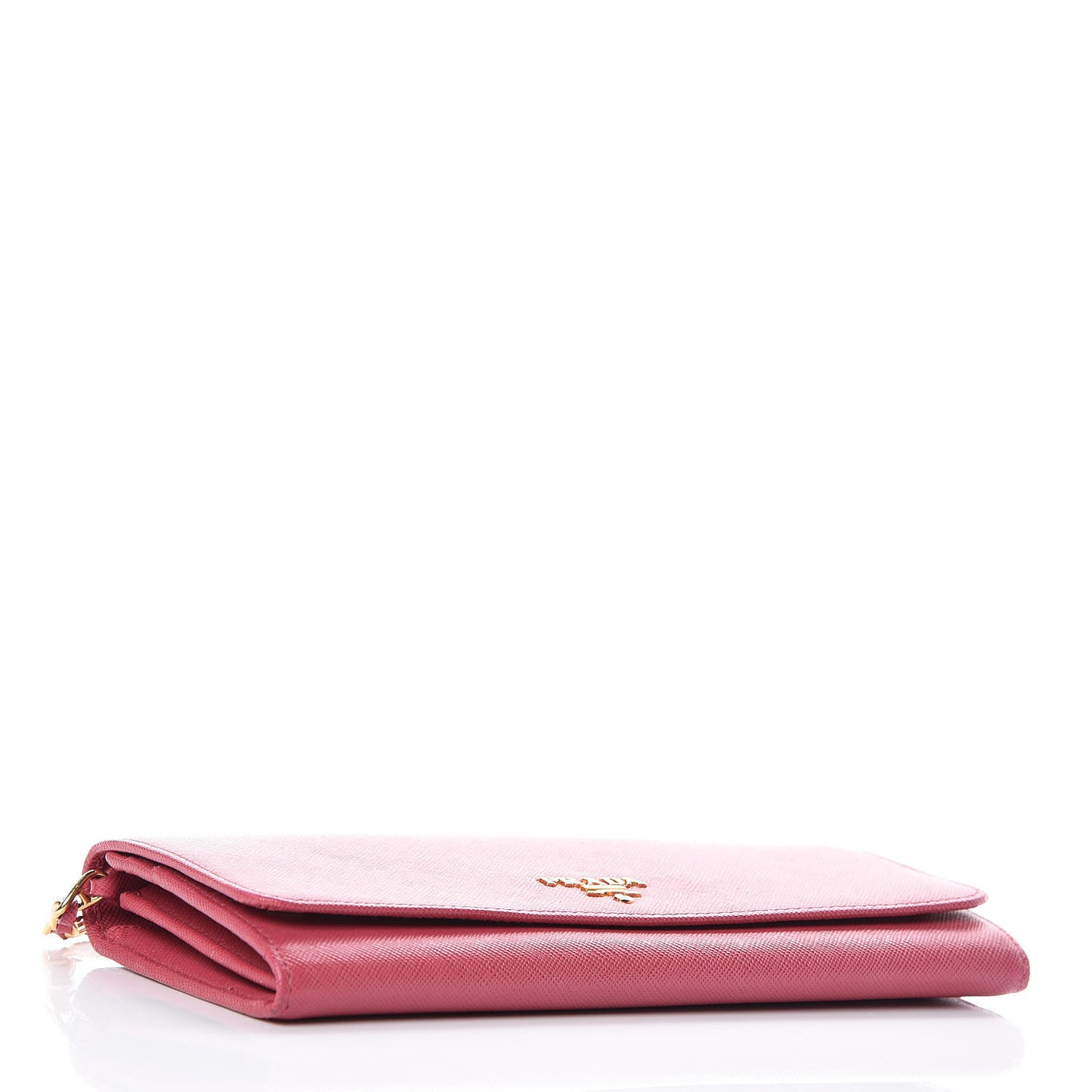 Saffiano Metal Oro Chain Wallet Peonia
