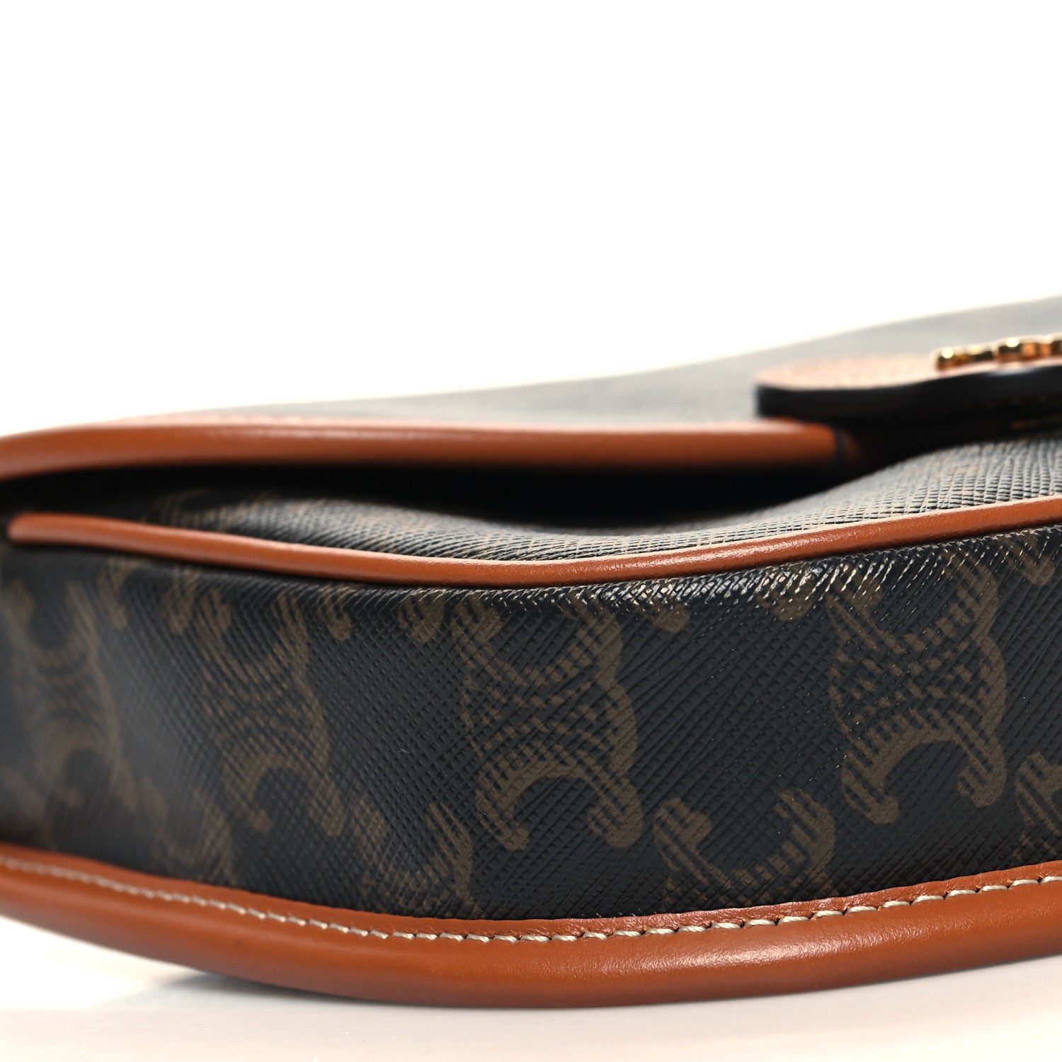 Celine Canvas Calfskin Triomphe Mini Besace Tan 9 of 10