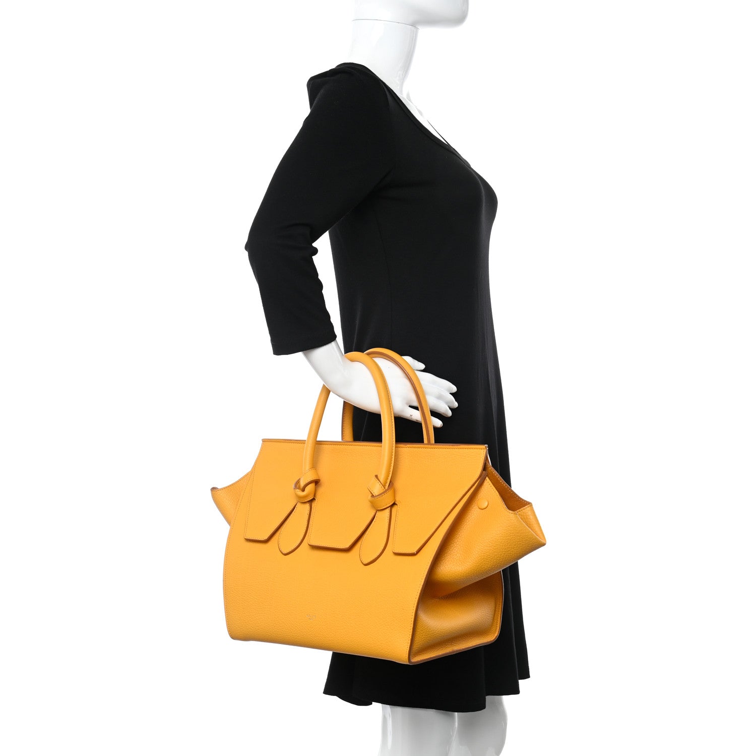 Celine Calfskin Large Tie Knot Tote Saffron 2 of 13