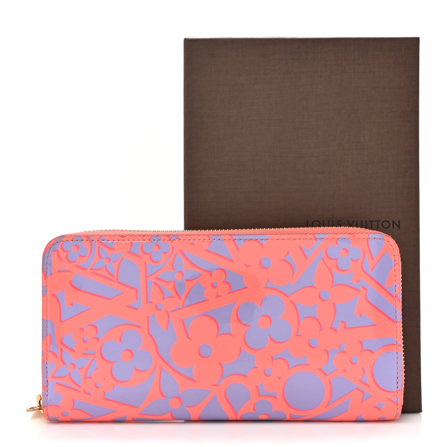 Patent Sweet Monogram Zippy Wallet Corail