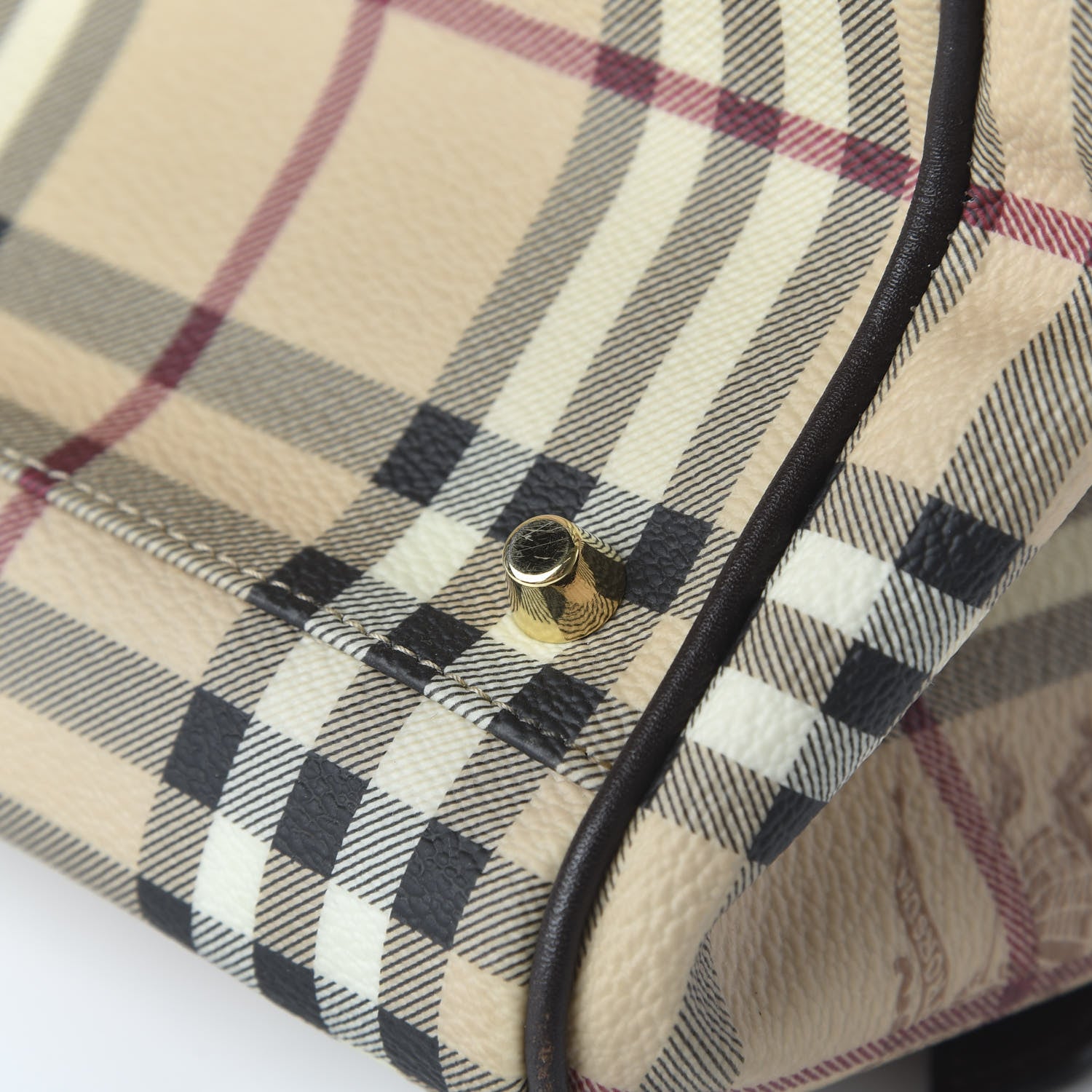 Burberry Haymarket Check Large Canterbury Tote Chocolate 10 of 10