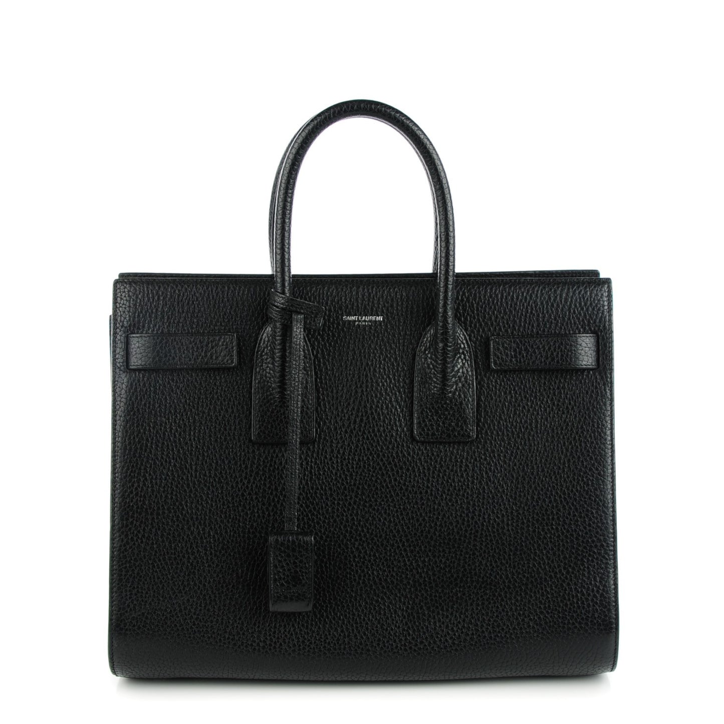 Grained Calfskin Small Sac De Jour Black