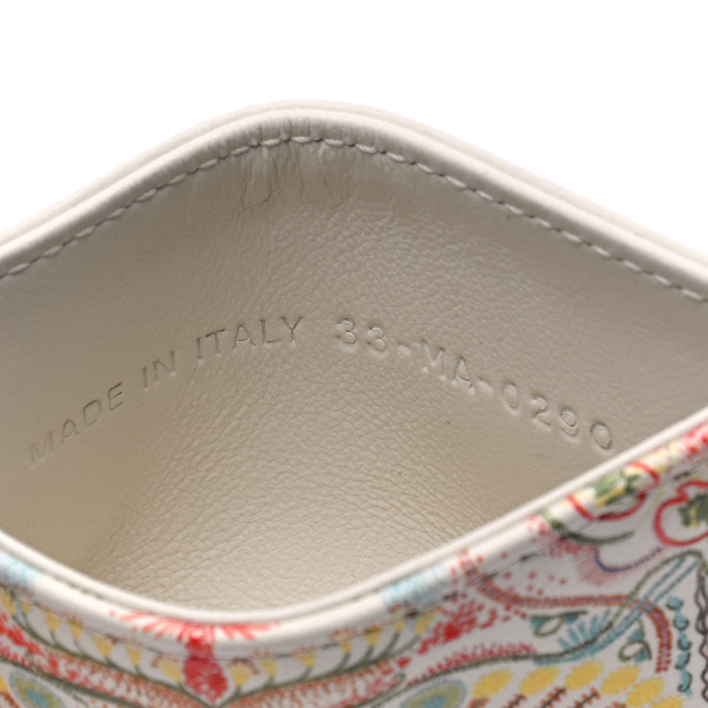 Calfskin Printed Dior in Lights Lady Dior Card Holder Latte