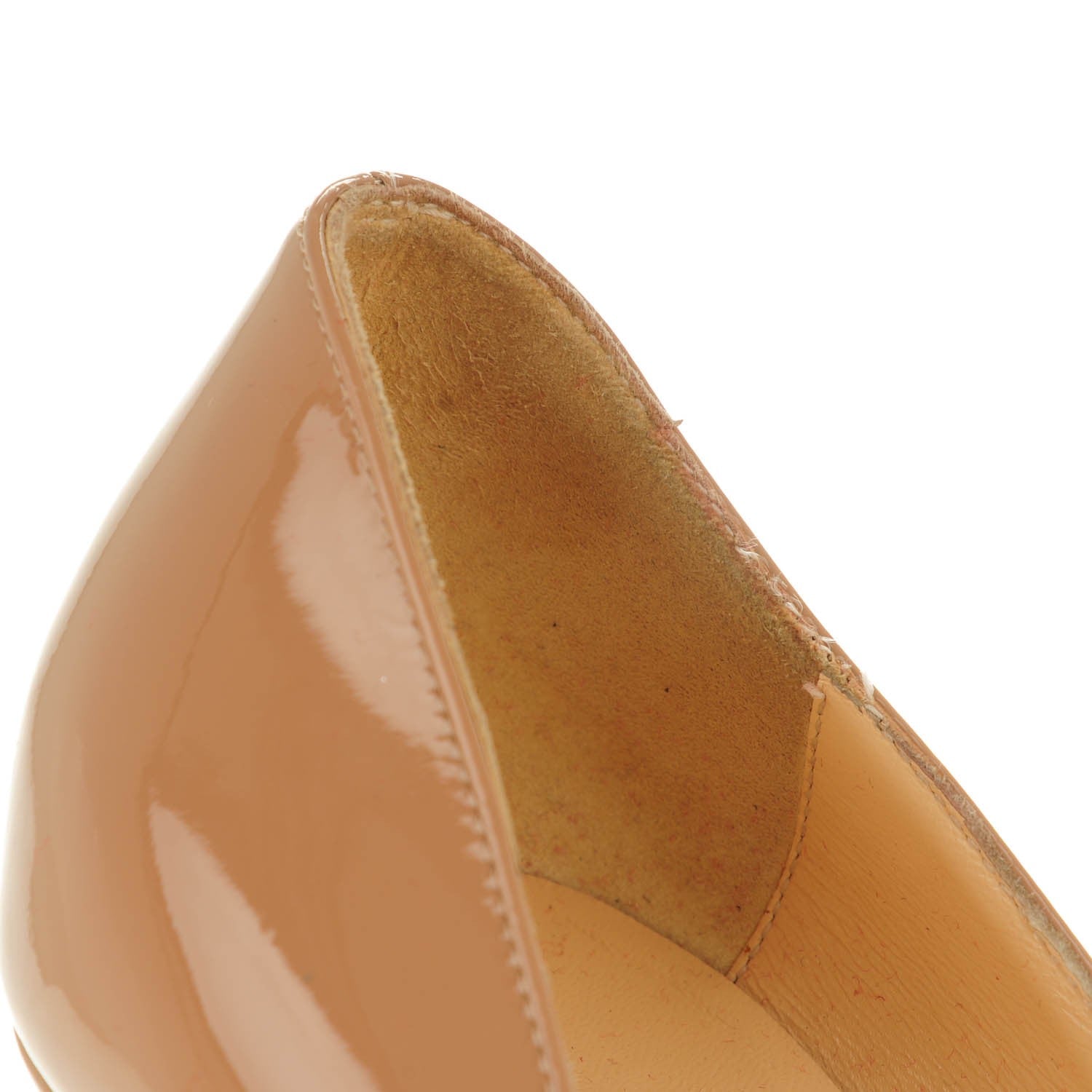 Christian Louboutin Patent Lady Peep 150 Pumps 40 Nude 9 of 9