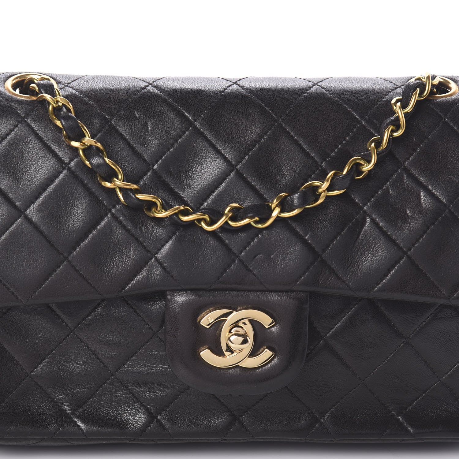 Chanel Lambskin Quilted Small Double Flap Black 8 of 10