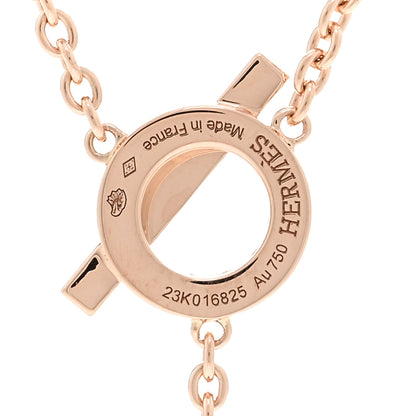 Hermes 18K Rose Gold Diamond Finesse Lariat Necklace 4 of 5