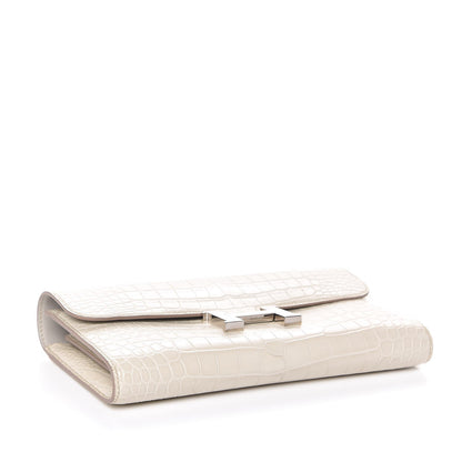 Hermes Matte Alligator Constance Wallet Beton 4 of 9