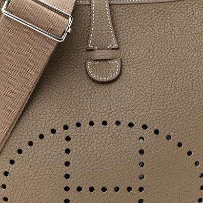 Hermes Taurillon Clemence Evelyne III PM Etoupe 8 of 12