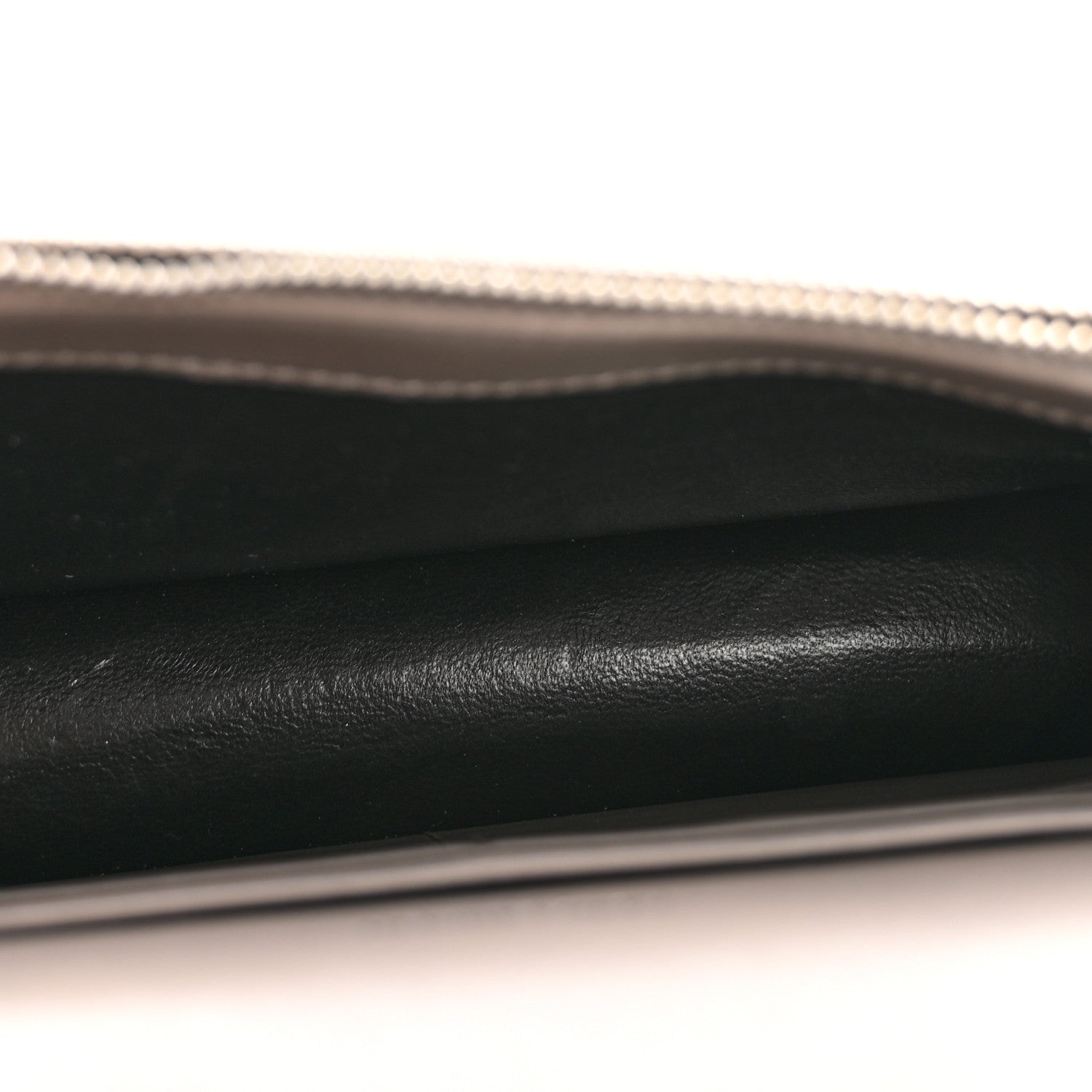 Saint Laurent Calfskin Crocodile Embossed Kate Monogram Tassel Chain Wallet Fog 5 of 12