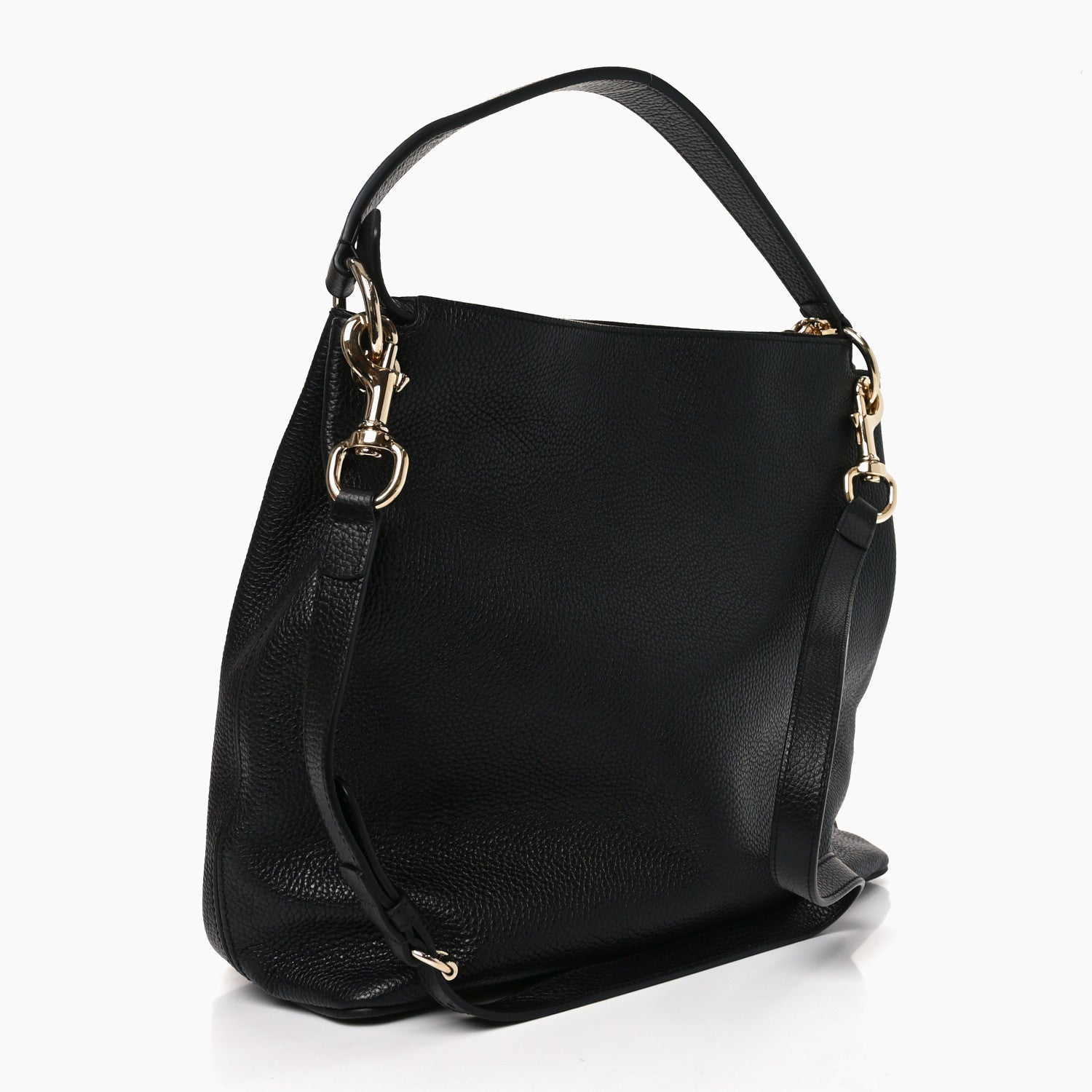 Gucci Pebbled Calfskin Large Soho Hobo Black 2 of 10