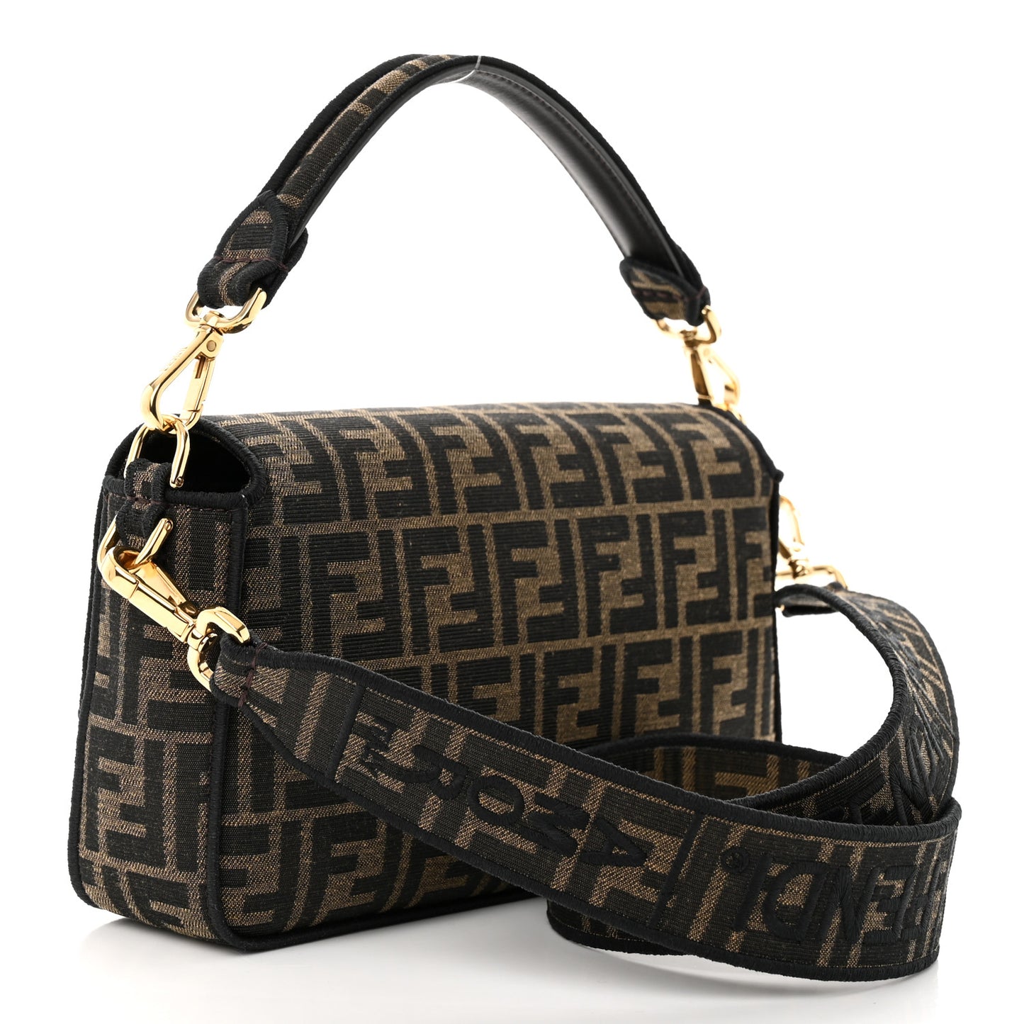 Fabric Jacquard FF 1974 Medium Baguette Tobacco Moro Black