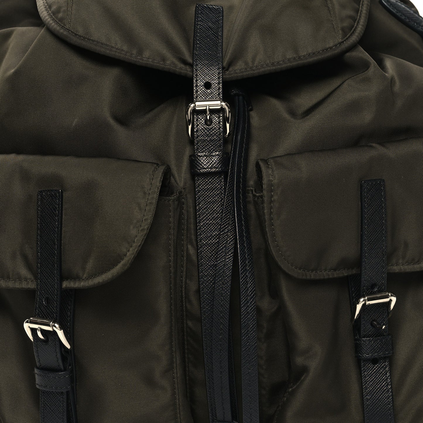 Nylon Vela Saffiano Backpack Mimetico