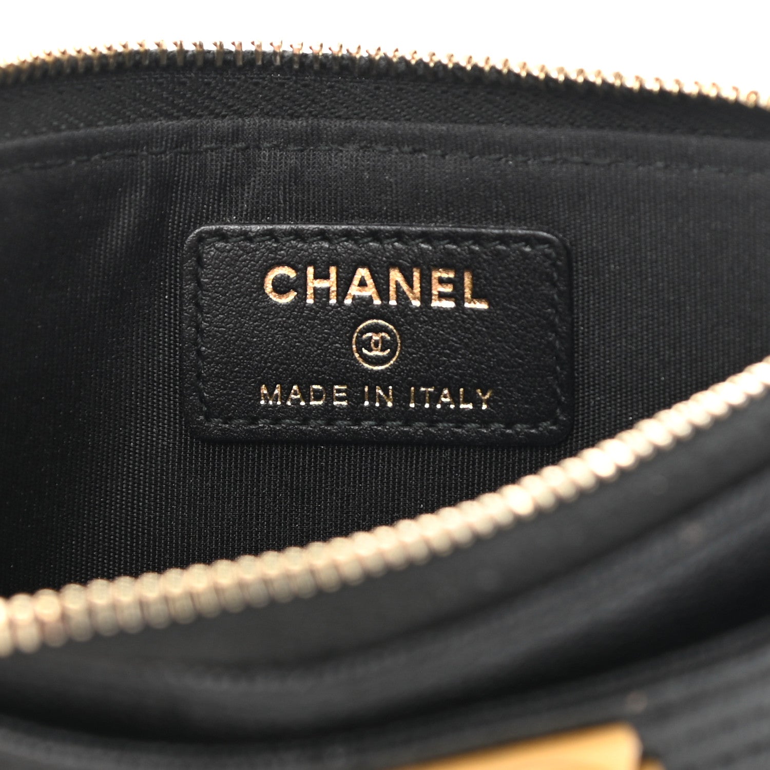 Chanel Caviar Quilted Classic Zip Boy Pouch Black 5 of 13