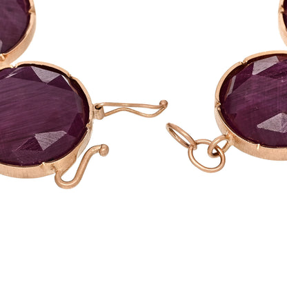 Irene Neuwirth 18K Rose Gold Ruby Large Classic Link Bracelet 3 of 3
