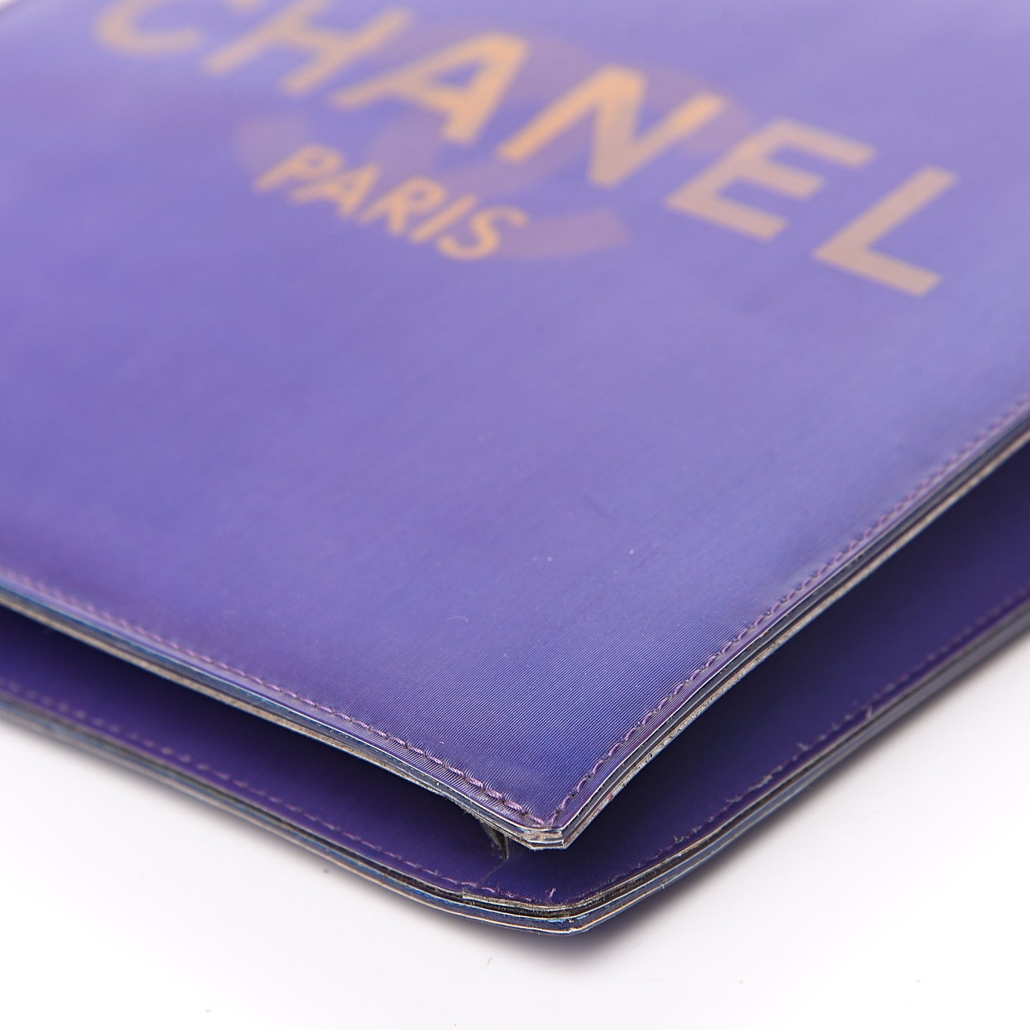 Vinyl Hologram CC Shoulder Bag Purple