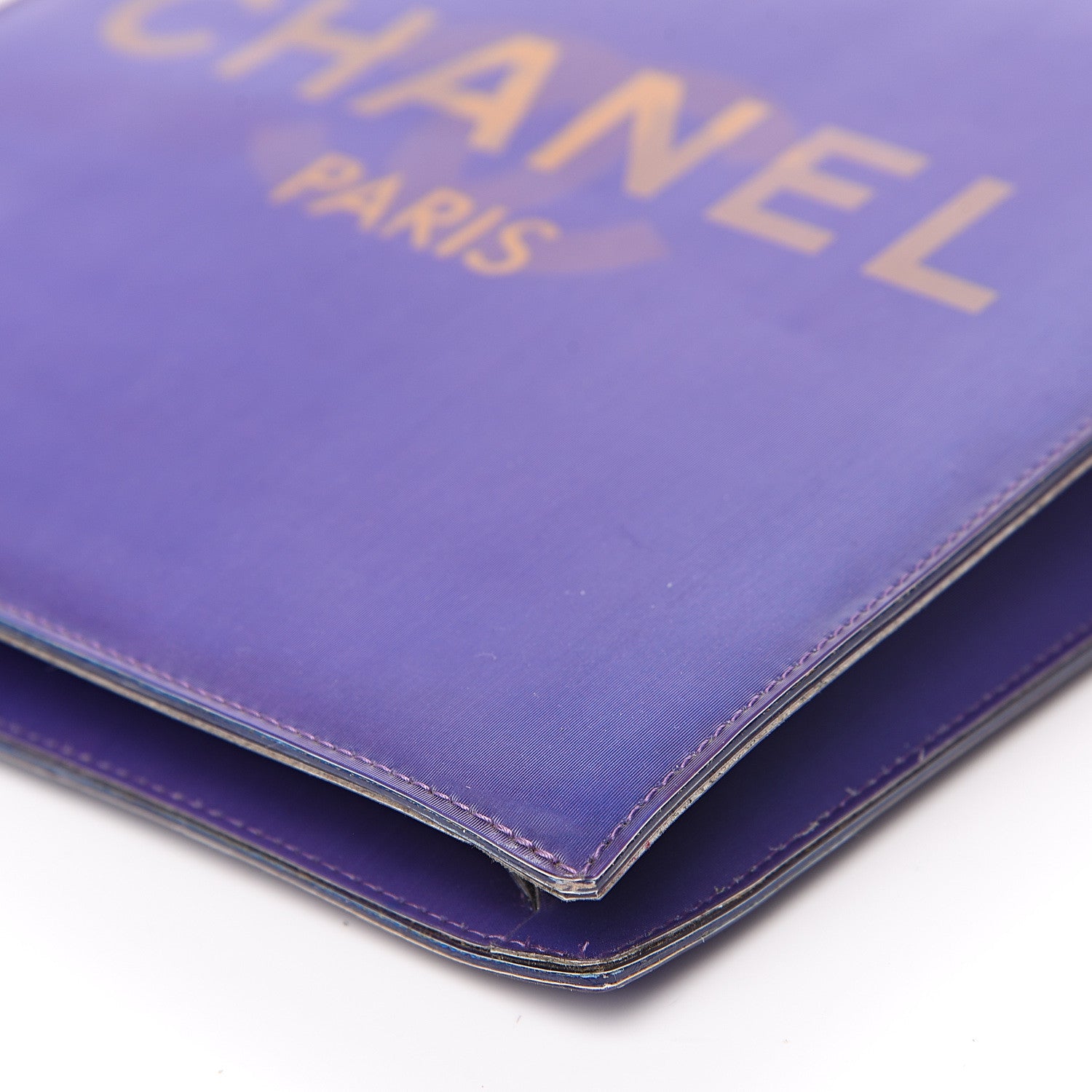 Chanel Vinyl Hologram CC Shoulder Bag Purple 10 of 10