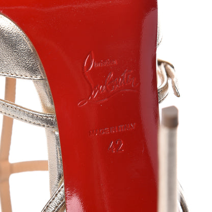 Christian Louboutin Metallic Nappa Kadreyana 100 Pumps 42 Sahara 7 of 7