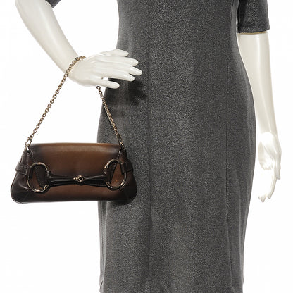 Gucci Leather Horsebit 1921 Clutch Bag Brown 2 of 8