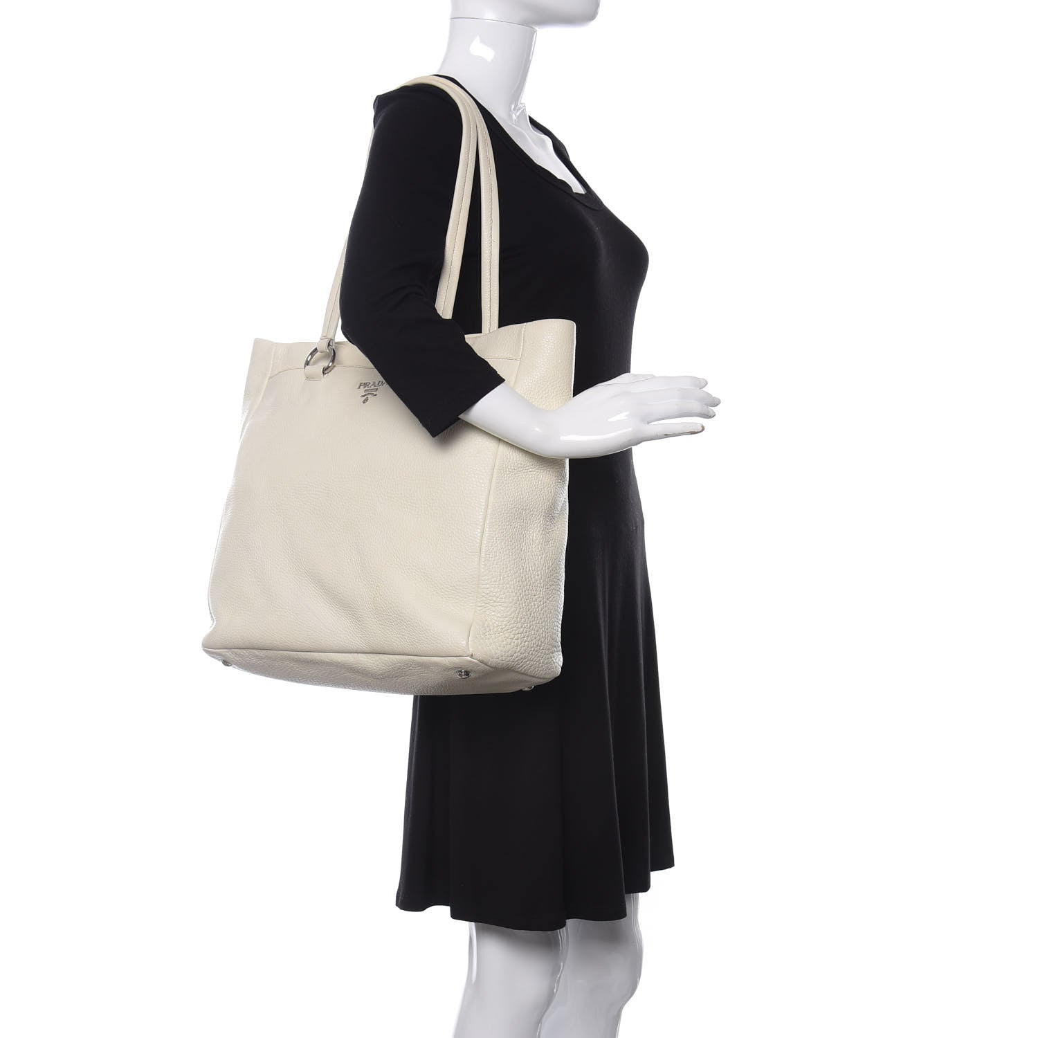 Prada Vitello Daino Tote Talco 2 of 15