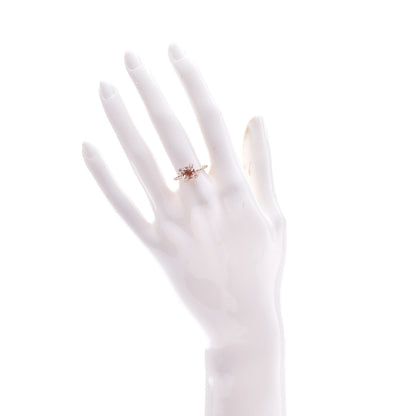 David Yurman 18K Rose Gold Diamond Morganite 7mm Chatelaine Ring 51 5.75 2 of 4