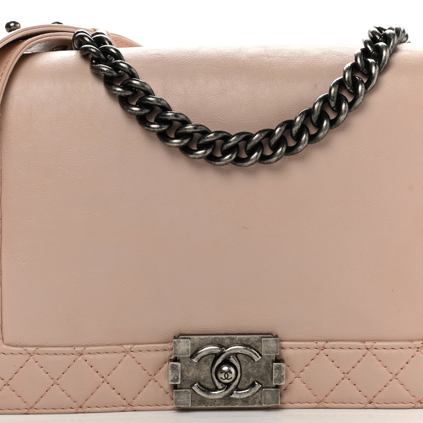 Calfskin New Medium Boy Reverso Flap Light Pink