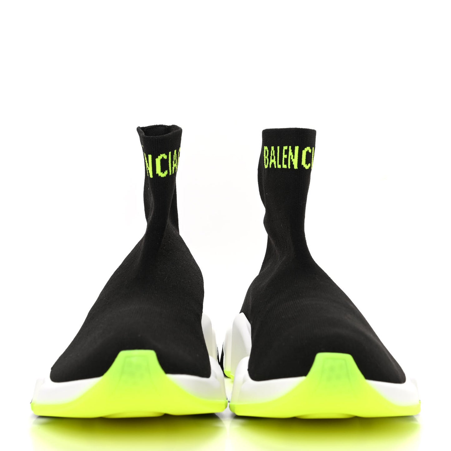 Neoprene Knit Womens Hi Speed Sneakers 37 Black Yellow Fluo