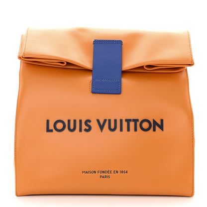 Louis Vuitton LOUIS VUITTON Calfskin Sandwich Bag Safran 1 of 9