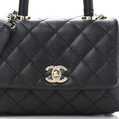 Chanel Caviar Quilted Extra Mini Coco Handle Flap Black 10 of 10