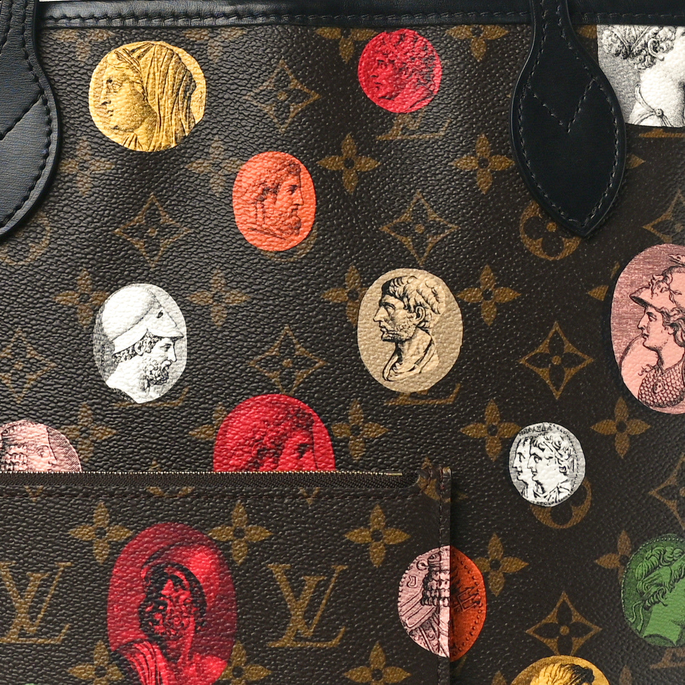 X FORNASETTI Monogram Cameo Neverfull MM