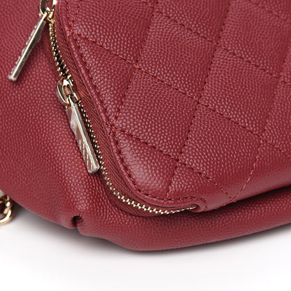 Chanel Caviar Quilted Business Affinity Waist Belt Bag Burgundy 8 of 10