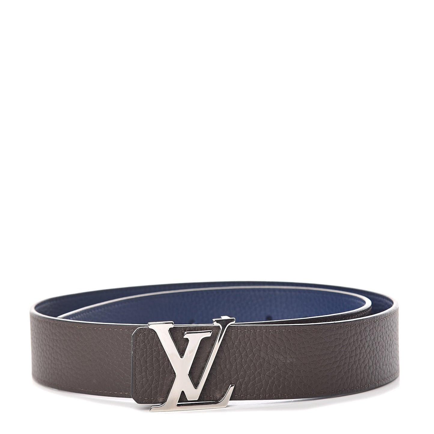 Taurillon Calfskin 40mm LV Initiales Reversible 90 36 Belt Blue