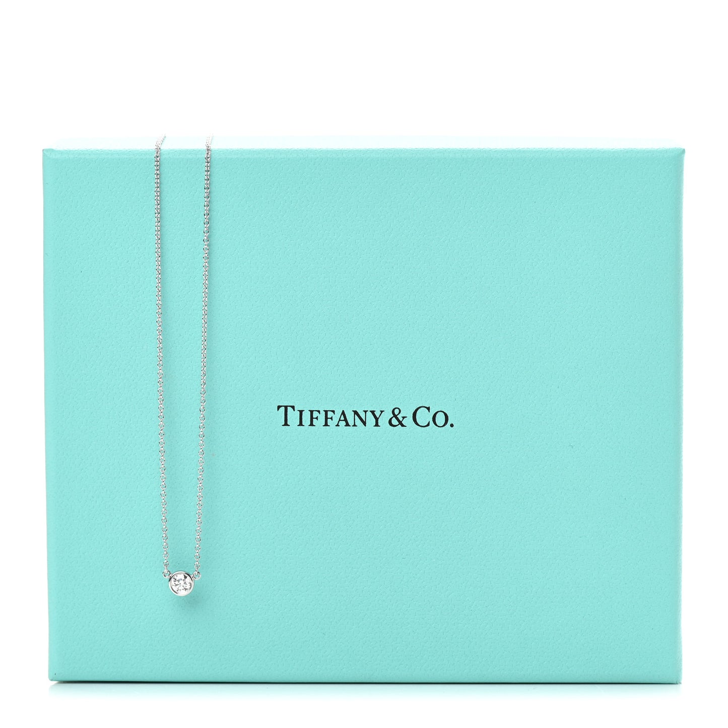 Platinum Diamond .19ct Elsa Peretti Diamonds by the Yard Pendant Necklace