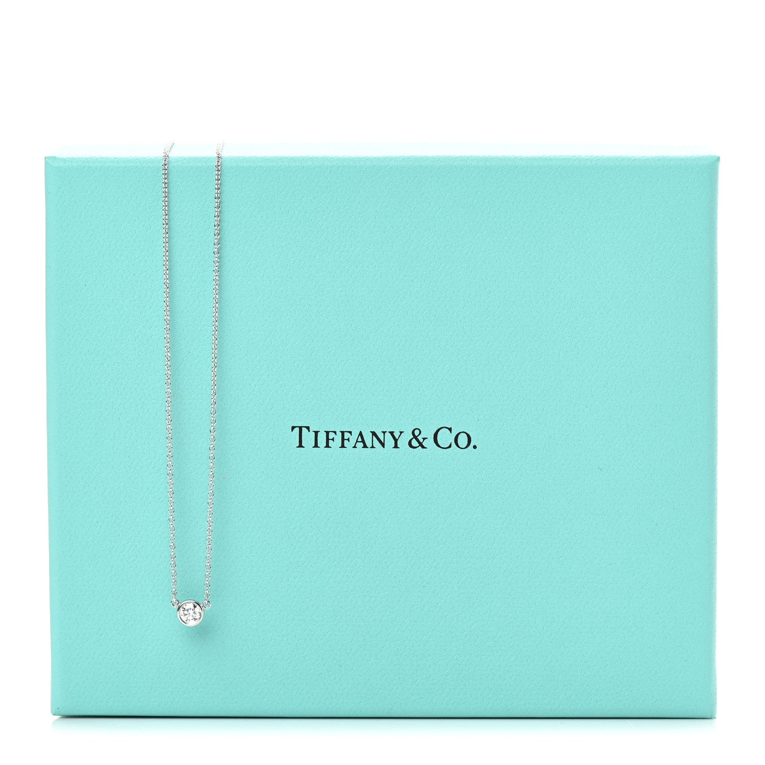 Tiffany Platinum Diamond .19ct Elsa Peretti Diamonds by the Yard Pendant Necklace 7 of 7