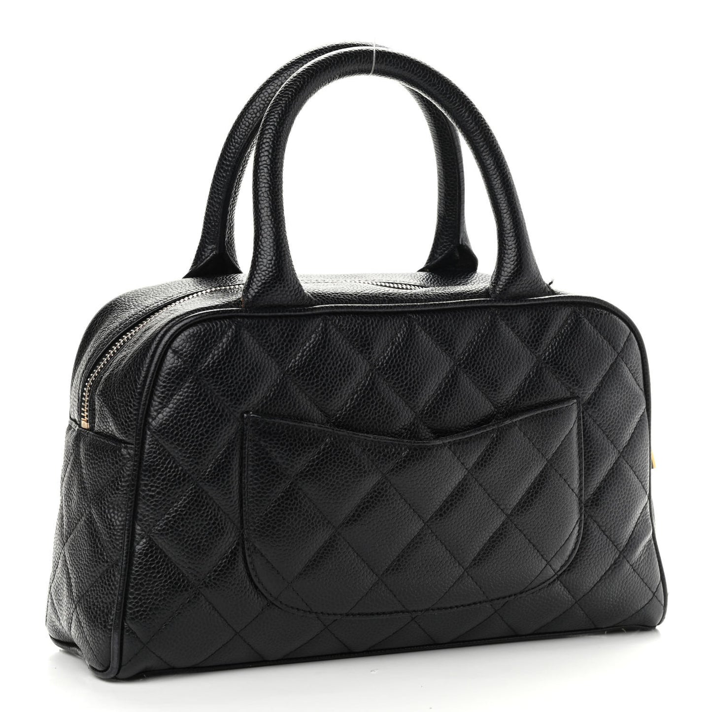 Caviar Quilted Small Bowler Black