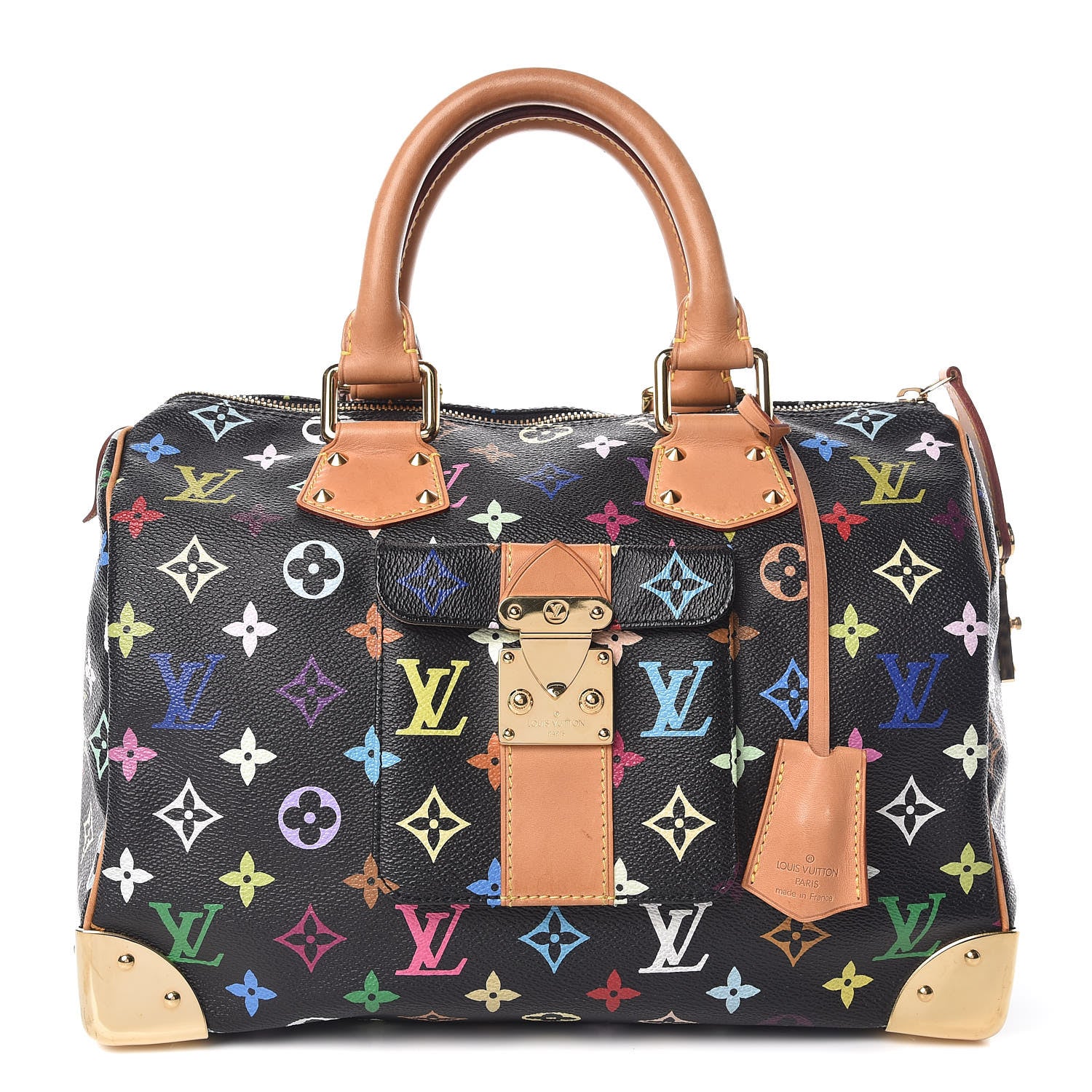 Louis Vuitton Monogram Multicolor Speedy 30 Black 1 of 10