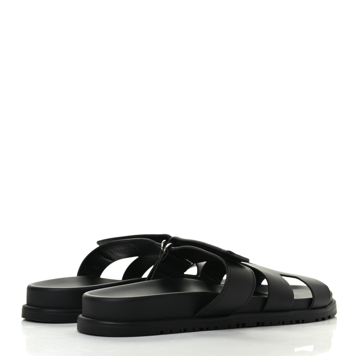 Hermes Calfskin Womens Chypre Sandals 41 Black 4 of 8