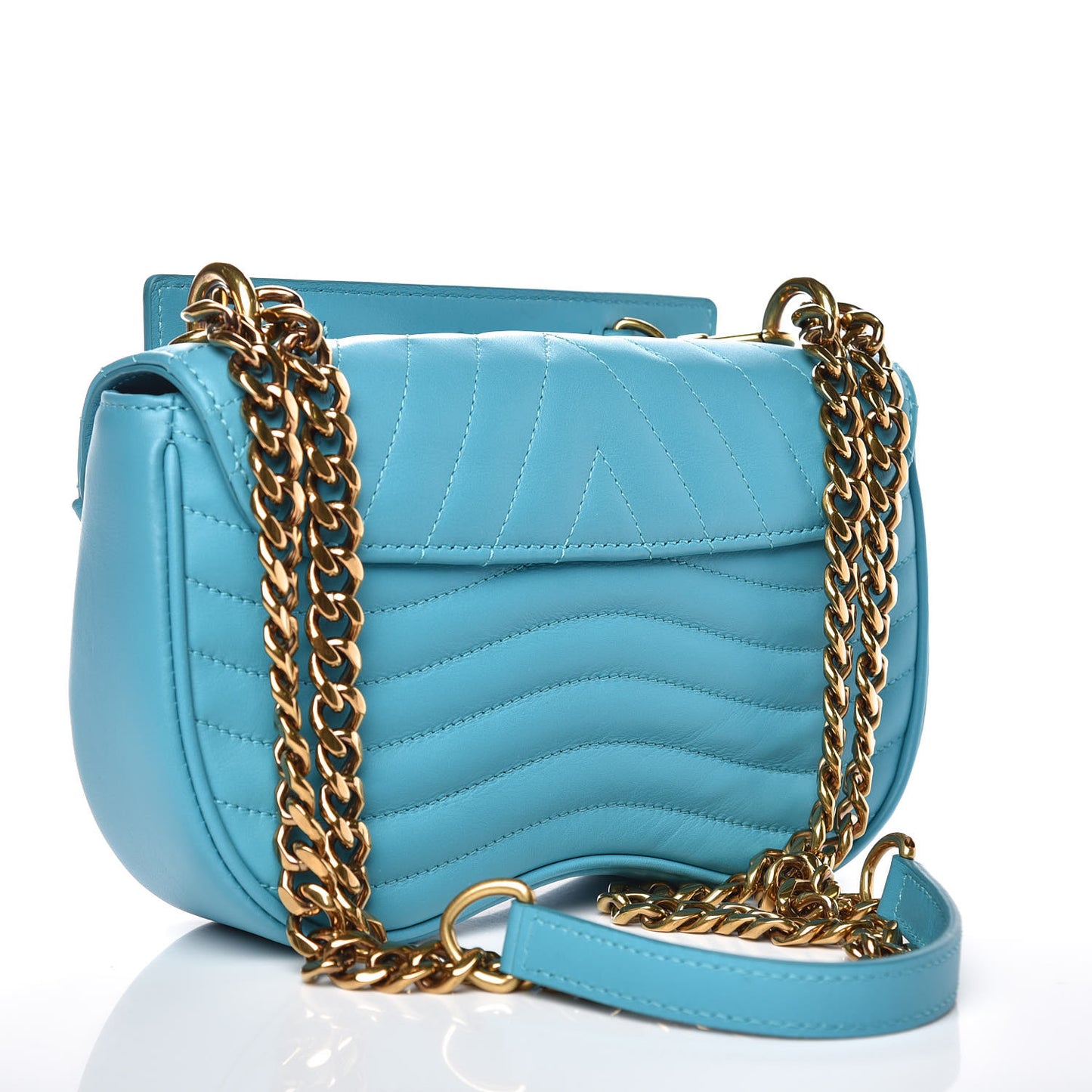 Calfskin New Wave Chain PM Malibu Green