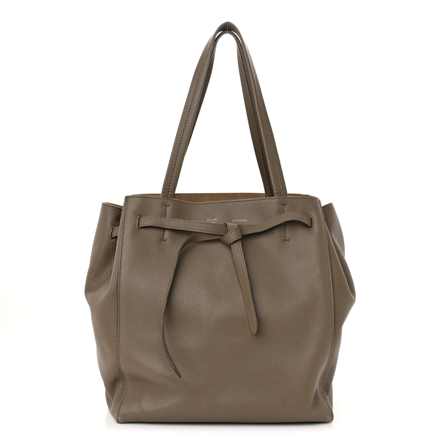 Celine Soft Grained Calfskin Small Belt Cabas Phantom Taupe 1 of 15