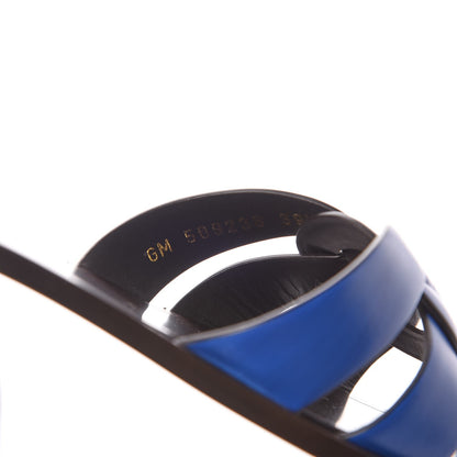 Saint Laurent Calfskin Nu Pied 05 Slide Sandal 39.5 Blue Majorelle 8 of 9