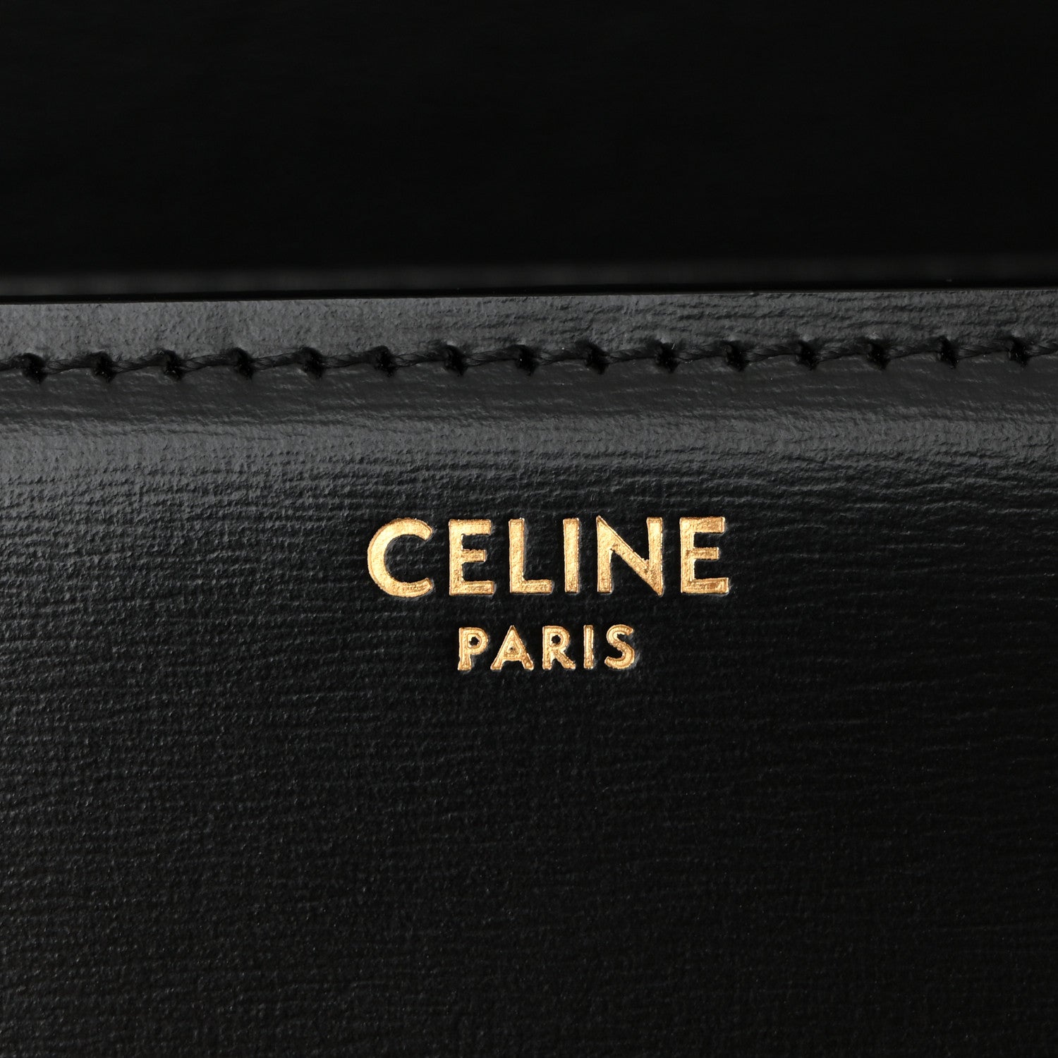 Celine Shiny Calfskin Medium Triomphe Black 6 of 10