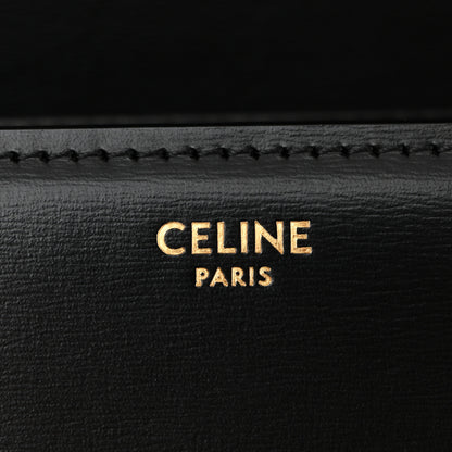Celine Shiny Calfskin Medium Triomphe Black 6 of 10