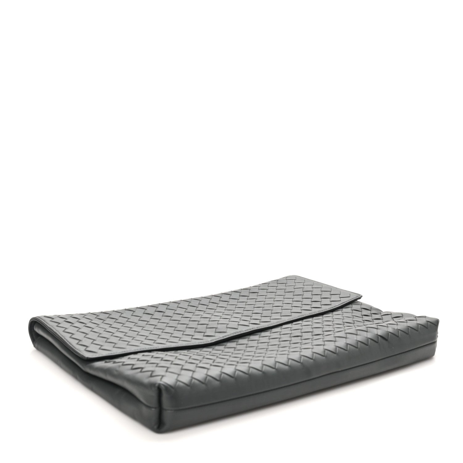Bottega Veneta Nappa Intrecciato Flap Clutch Grey 4 of 8
