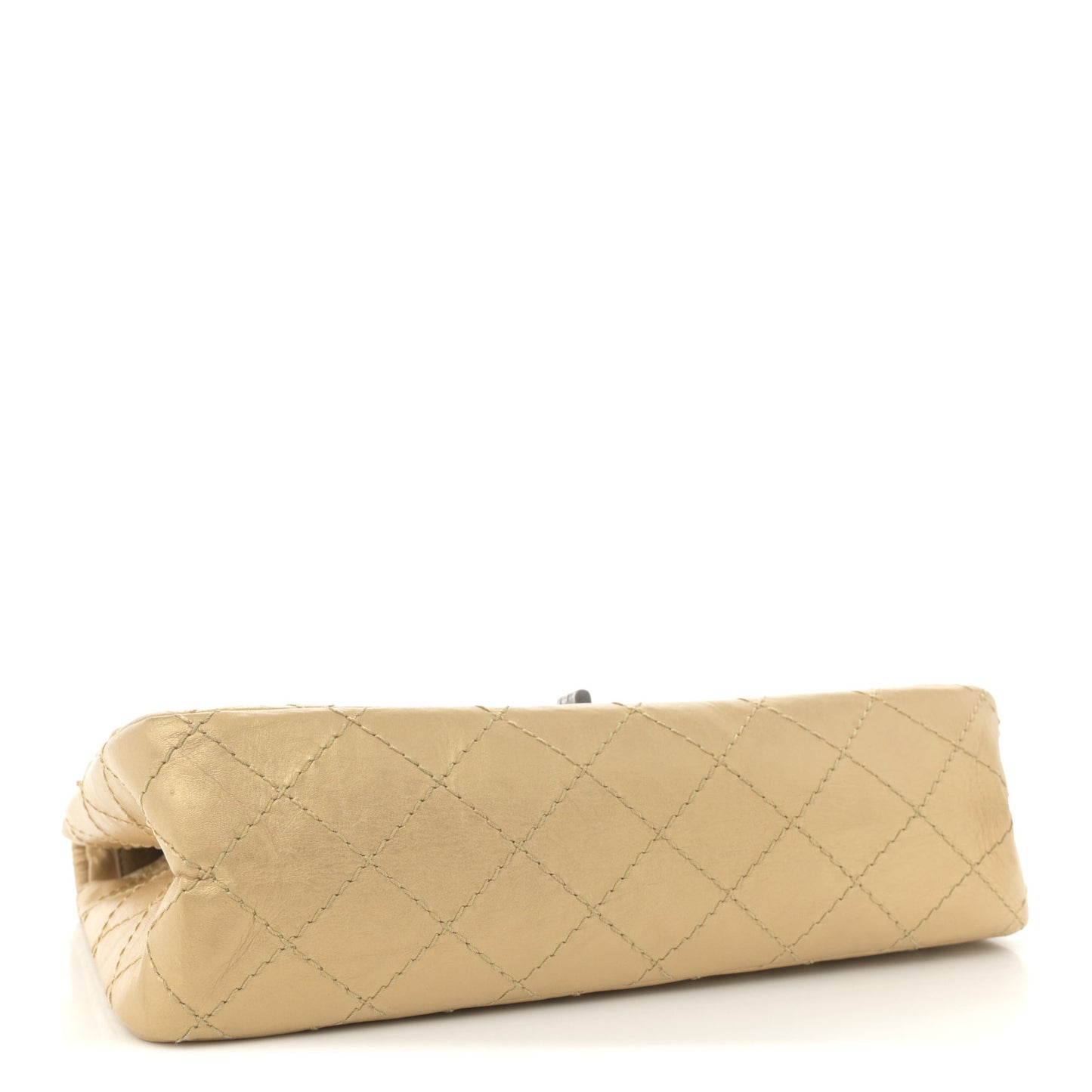 Metallic Aged Calfskin Quilted 2.55 Reissue 225 Flap Gold