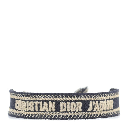 Christian Dior Woven Cotton J'Adior Friendship Bracelet Navy 2 of 7