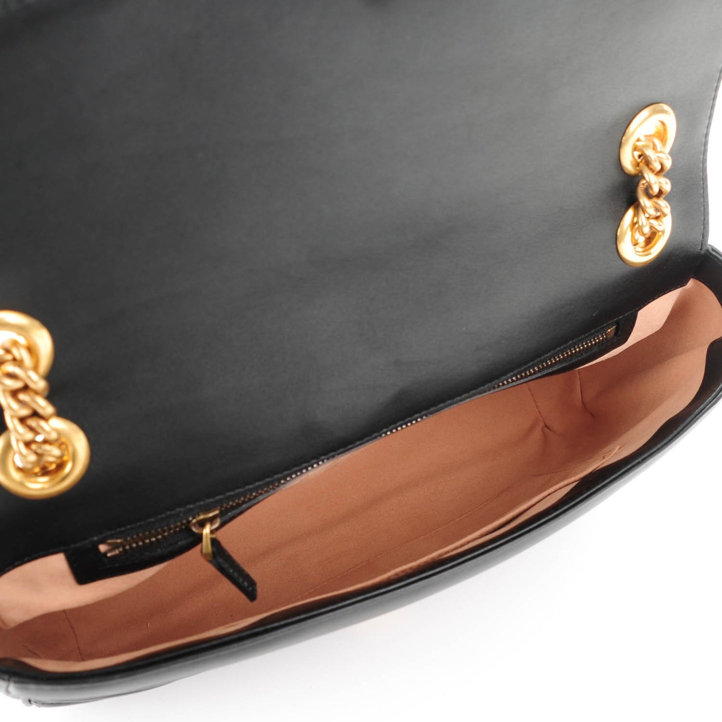 Calfskin Matelasse Medium GG Marmont Shoulder Bag Black
