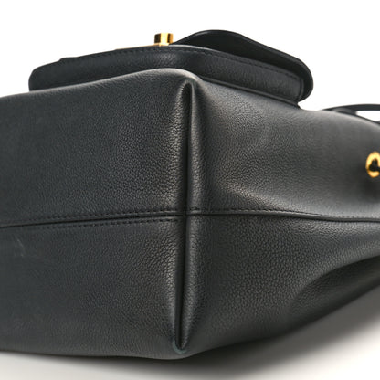 Louis Vuitton Calfskin Lockme Bucket MM Black 9 of 9