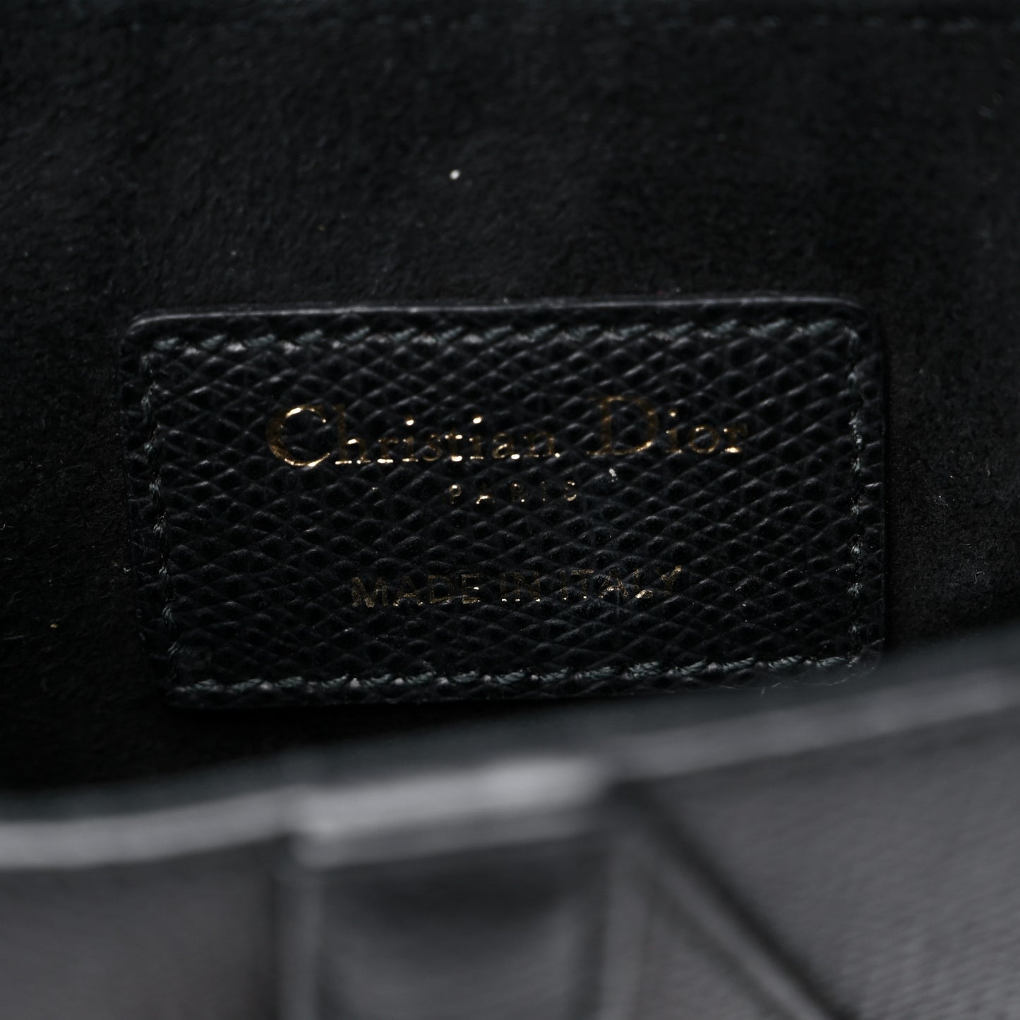 Grained Calfskin Mini Saddle Bag Black