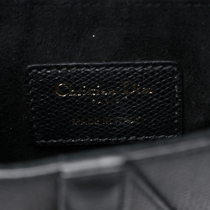 Christian Dior Grained Calfskin Mini Saddle Bag Black 6 of 10