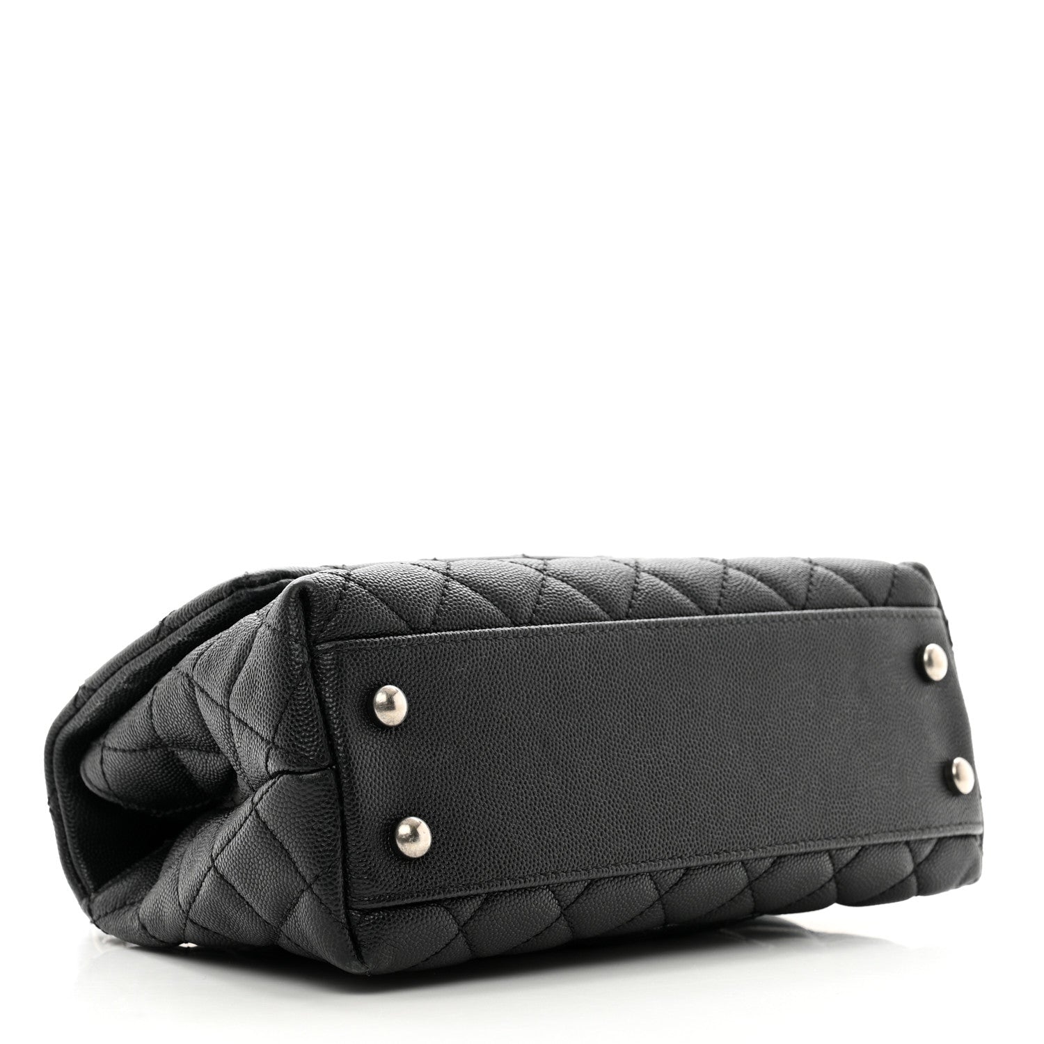 Chanel Caviar Lizard Embossed Quilted Mini Coco Handle Flap Black 4 of 12
