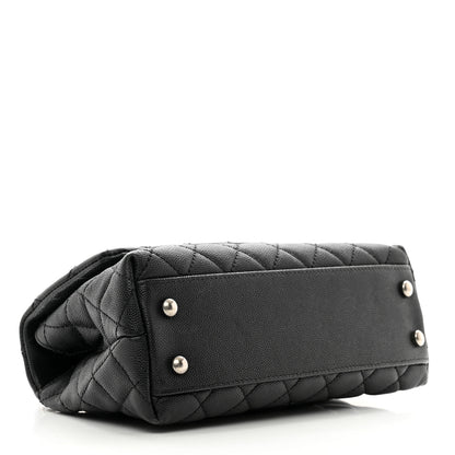 Chanel Caviar Lizard Embossed Quilted Mini Coco Handle Flap Black 4 of 12